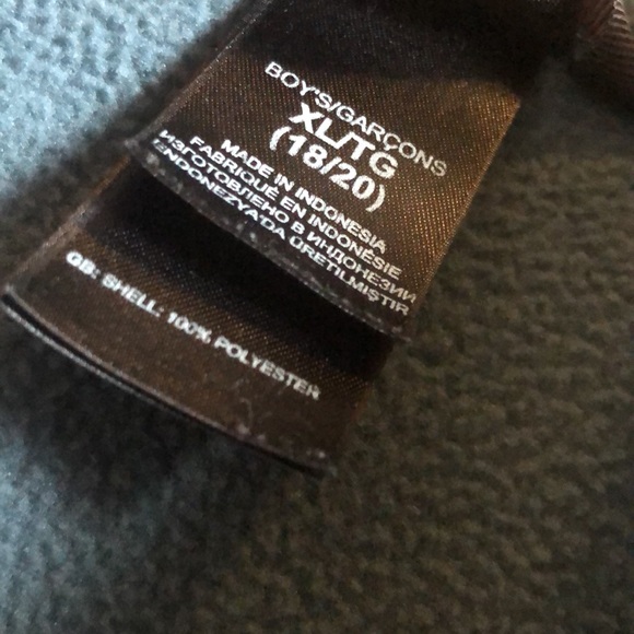 Youth Boys XL 18 20 TNF THE NORTH FACE Fleece Jacket Slate Blue Gray - Picture 5 of 8